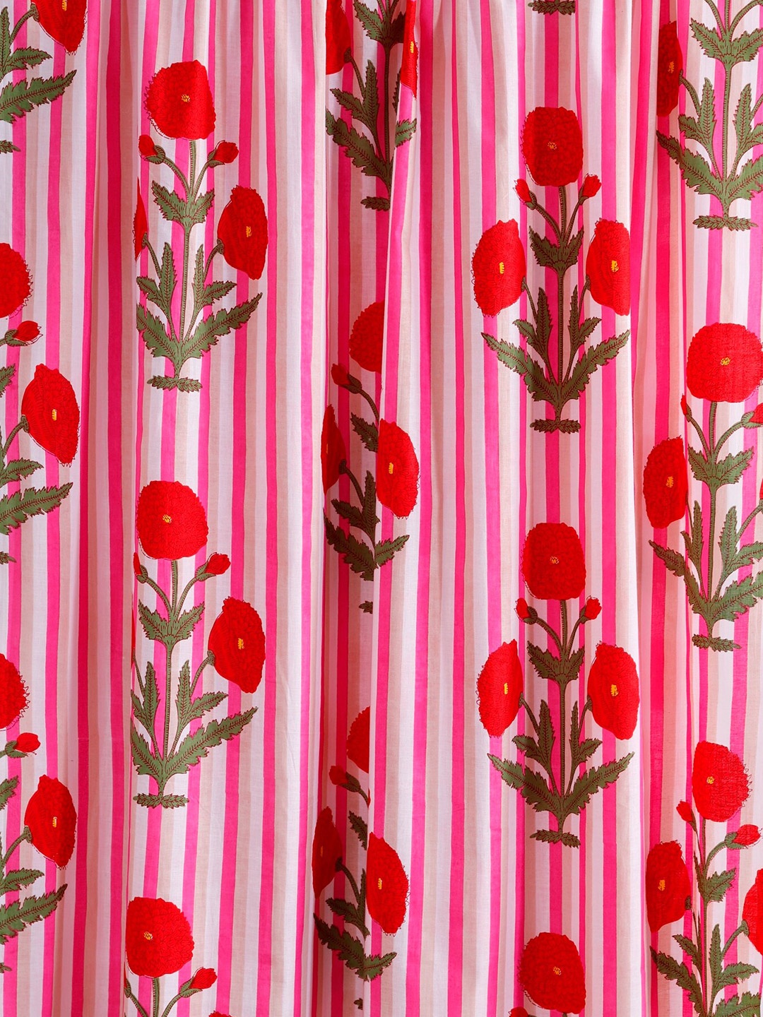 

HANDICRAFT PALACE Women Printed Cotton Shirt Clothing Fabric, Red