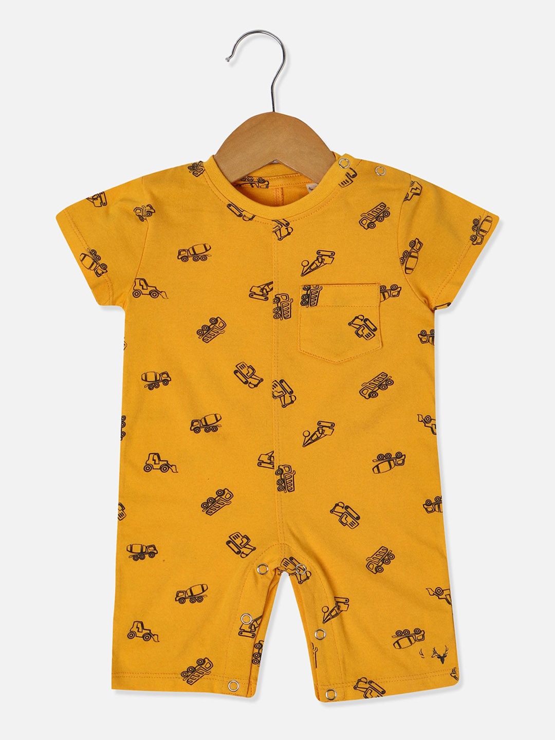 

Allen Solly Junior Boys Printed Pure Cotton Rompers, Yellow