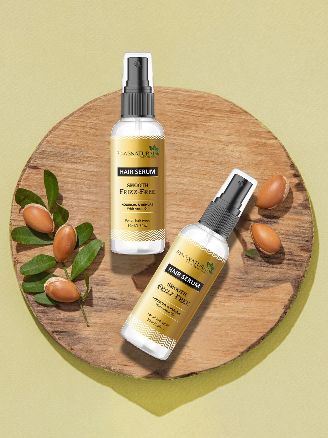 

7 DAYS Set Of 2 Hair Serum - 50 ml Each, White