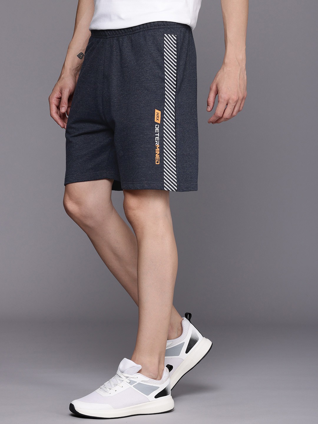 

HRX by Hrithik Roshan Men Typography Printed Shorts, Blue
