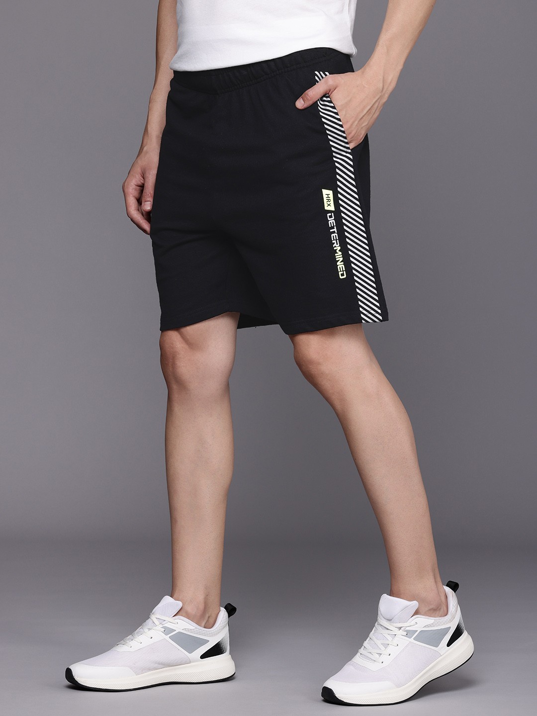 

HRX by Hrithik Roshan Men Typography Printed Shorts, Black
