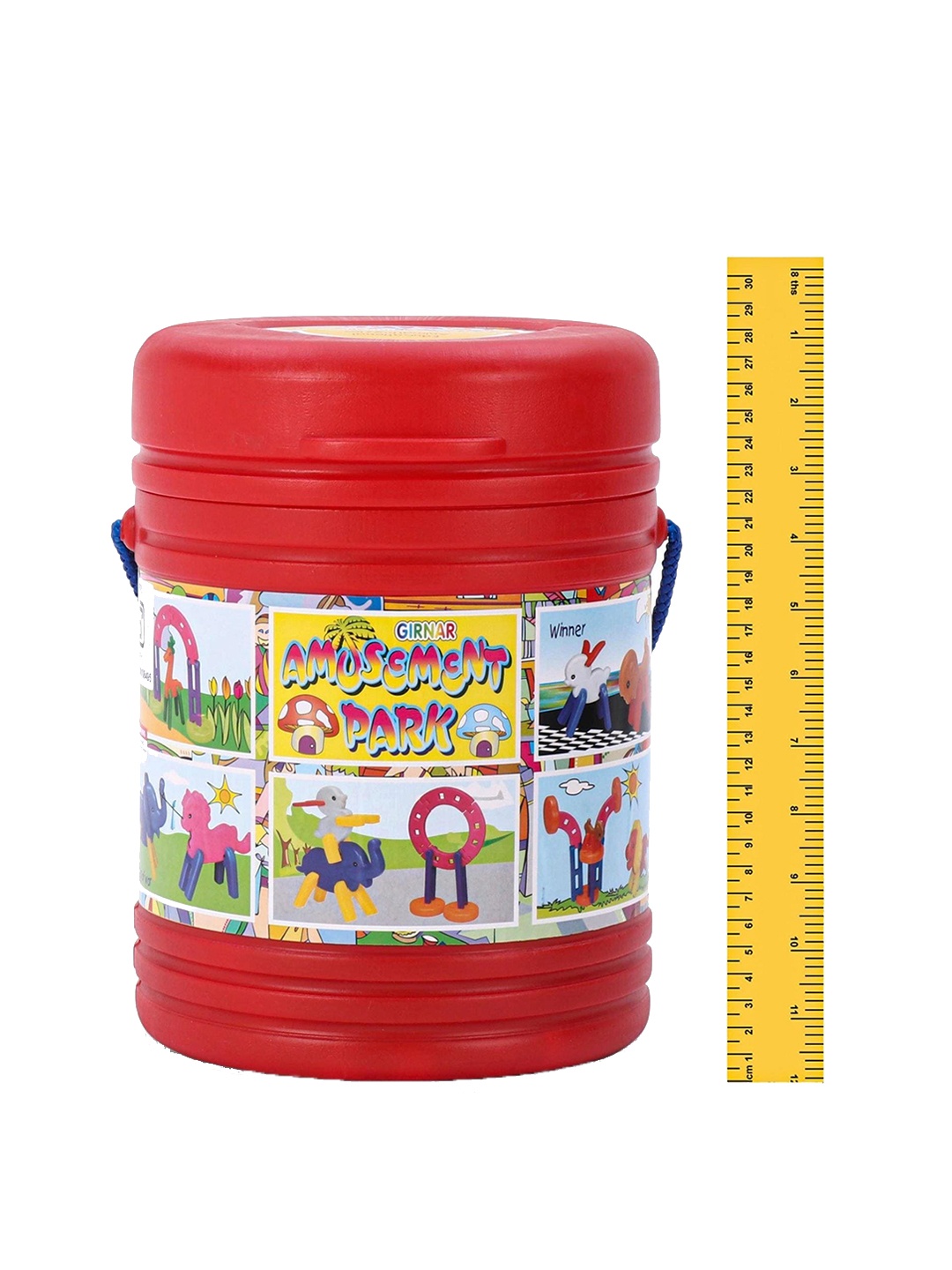 

UA Toys Kids 42 Pieces Amusement Park Puzzle Activity Toys, Red