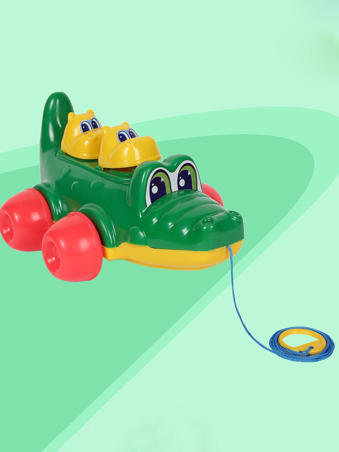 

UA Toys Anand Kids Crocodile Pull Along Activity Toy, Green