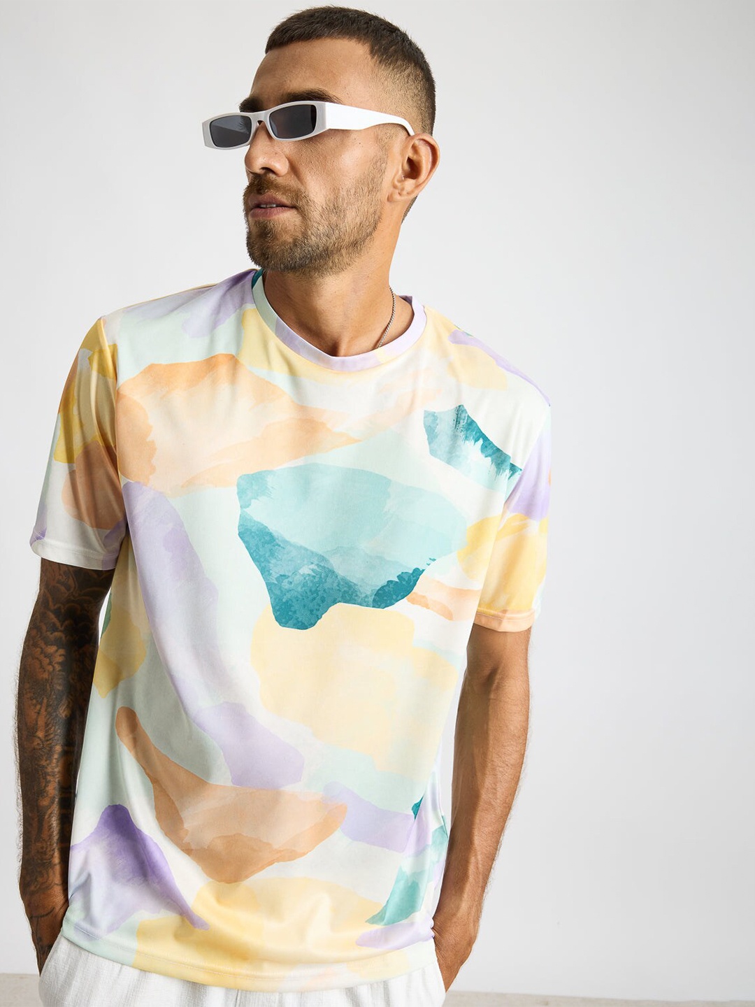 

FREAKINS Hypotic Hues Printed T-shirt, White