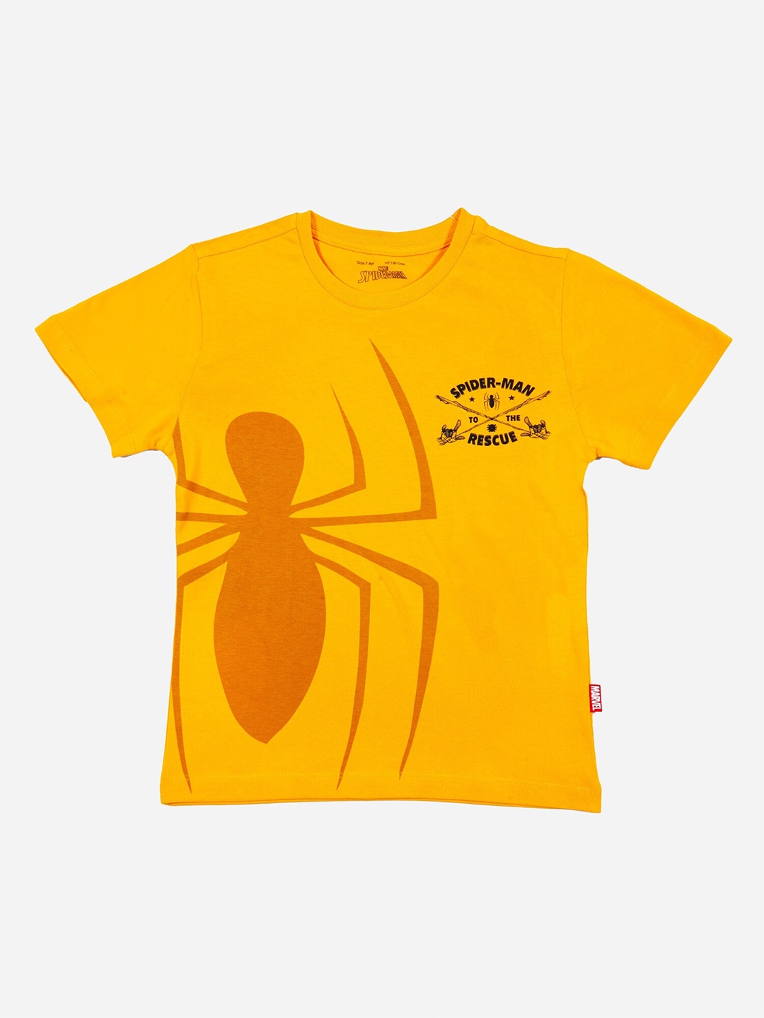 

Bodycare Boys Spiderman Printed Cotton T-shirt, Mustard