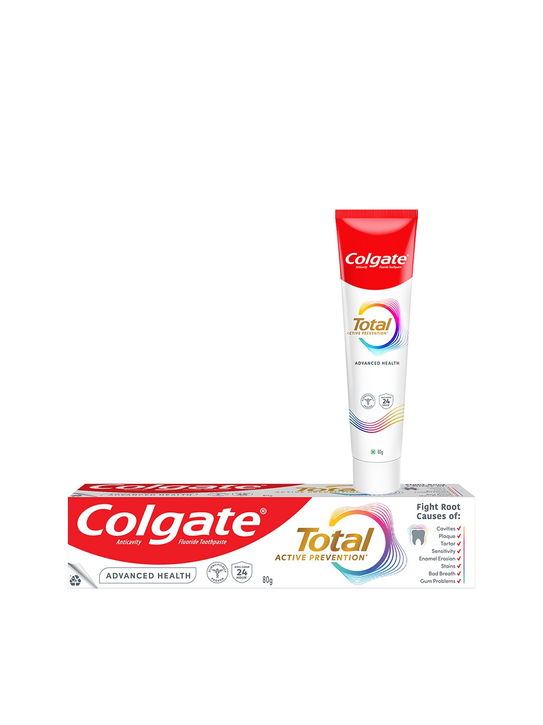 

Colgate Total Advanced Health 12 Hour Germ Protection Antibacterial Toothpaste - 80g, Red