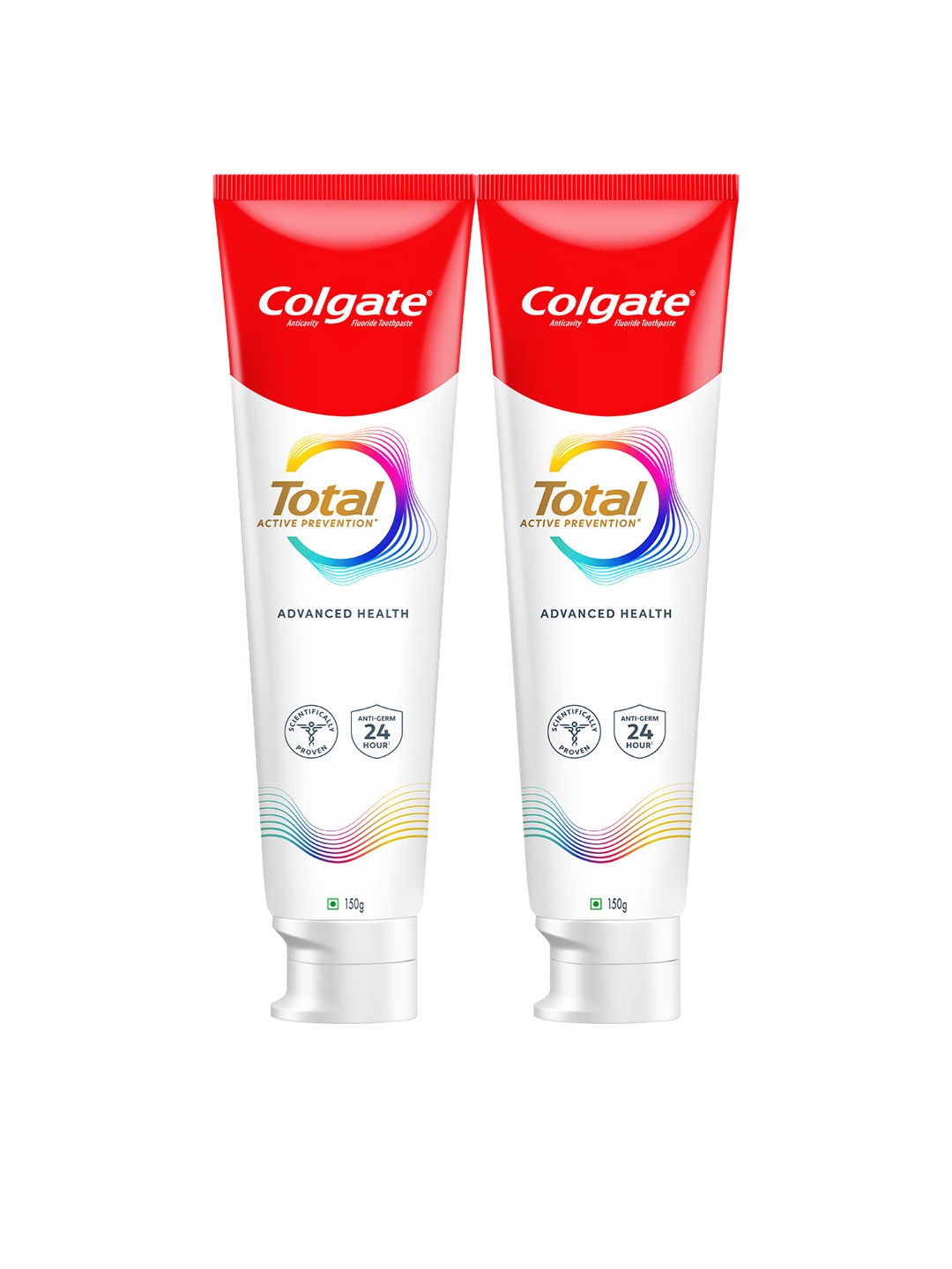 

Colgate Set Of 2 Total Advanced Health 12Hr Protection Antibacterial Toothpaste- 150g Each, Red