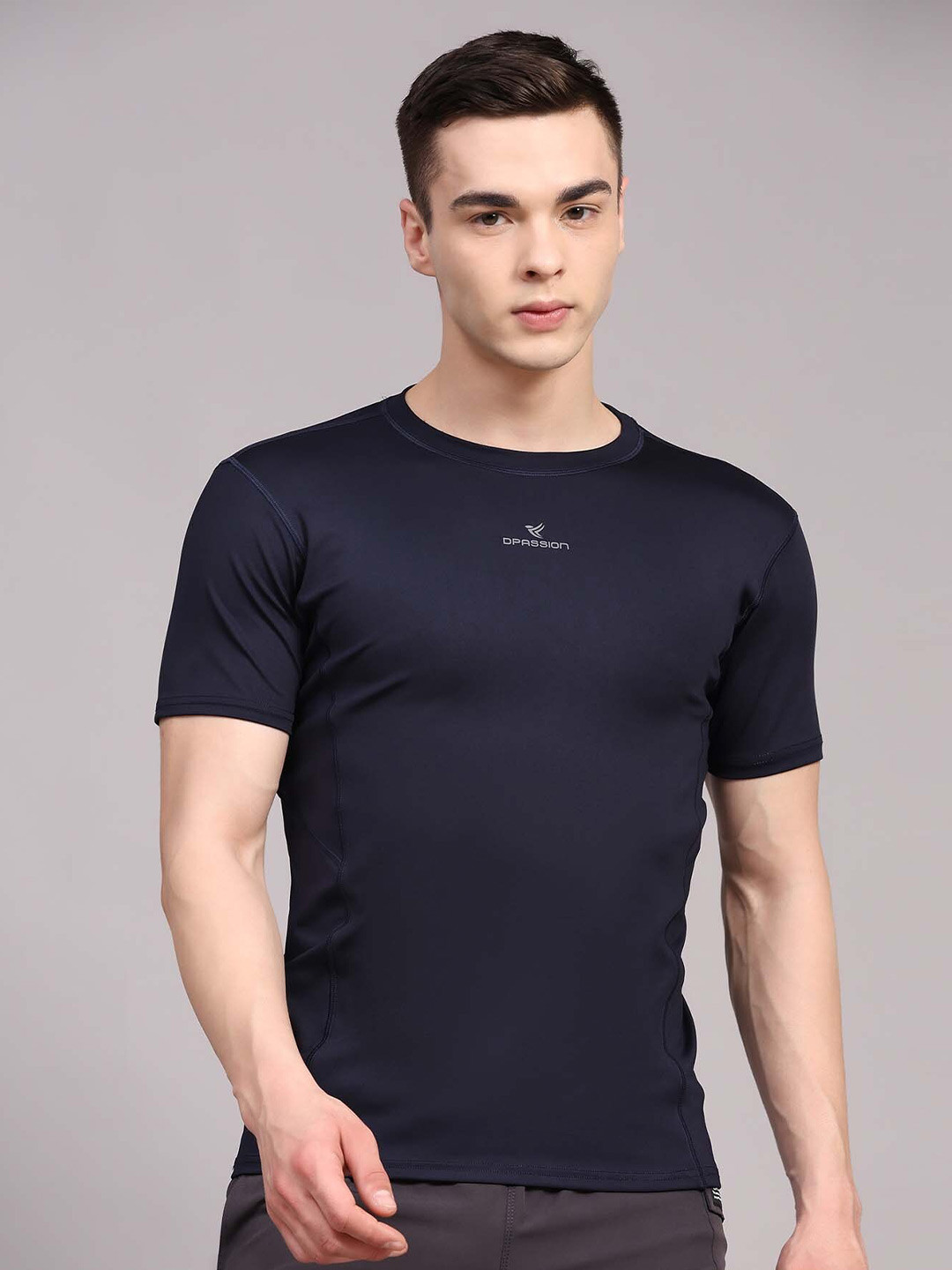 

Dpassion Short Sleeves Rapid-Dry Sports T-shirt, Navy blue
