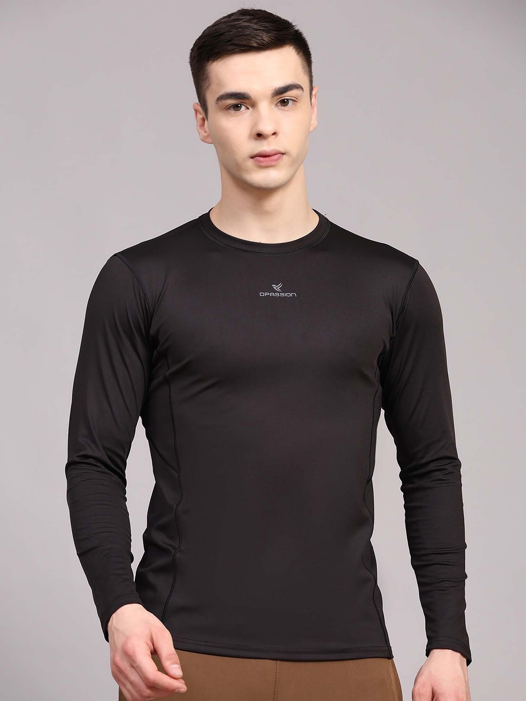 

Dpassion Long Sleeves Rapid-Dry Sports T-shirt, Black