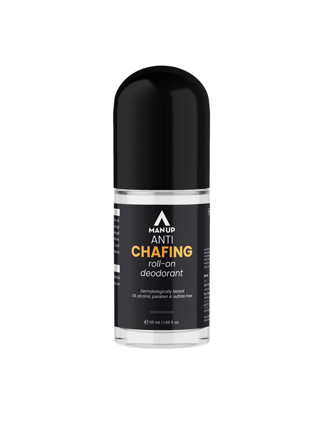 

Man Up Anti Chafing Roll-On Deodorant For Men - 50ml, Black