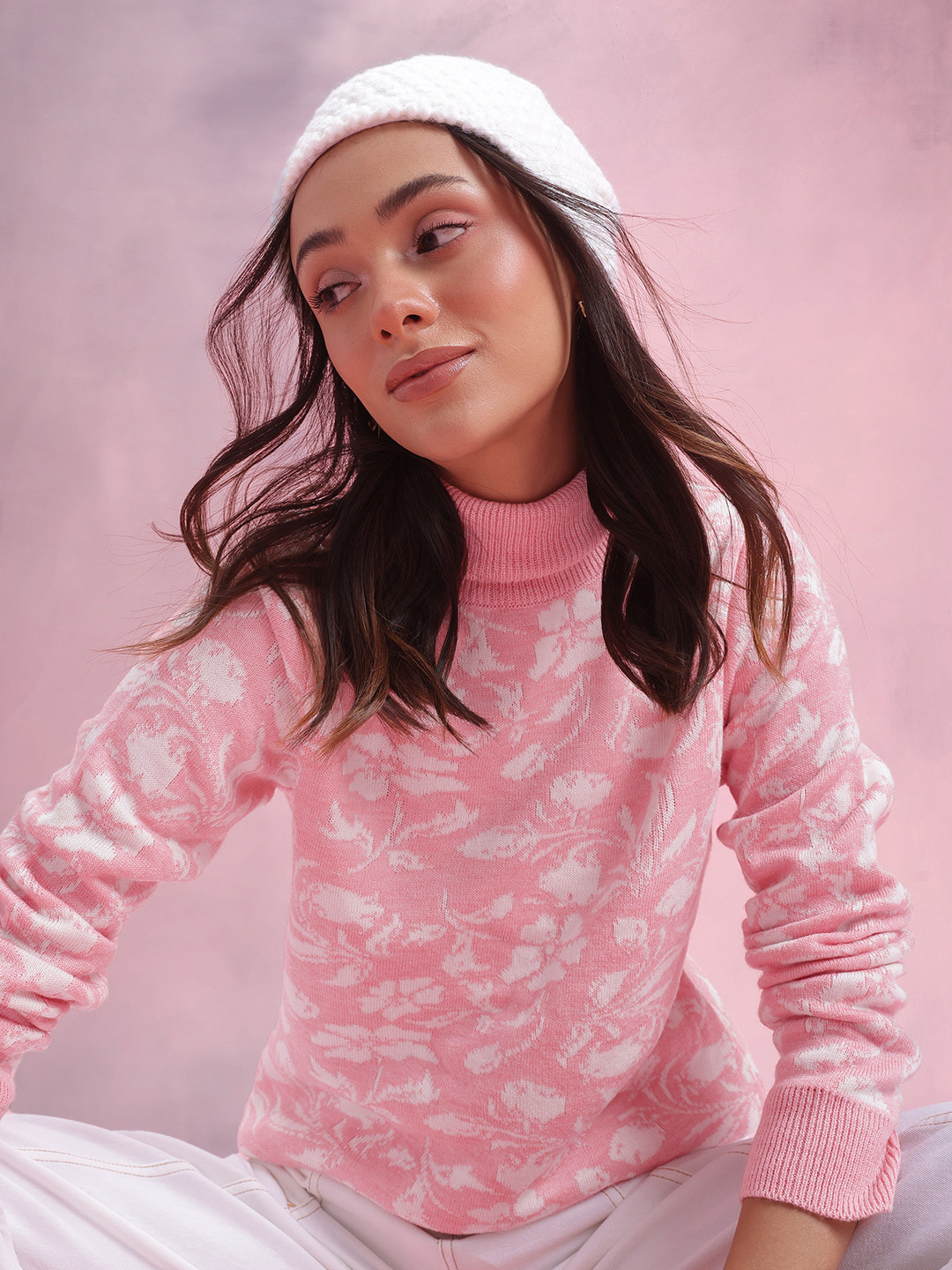 

DressBerry Women Floral Pullover, Pink