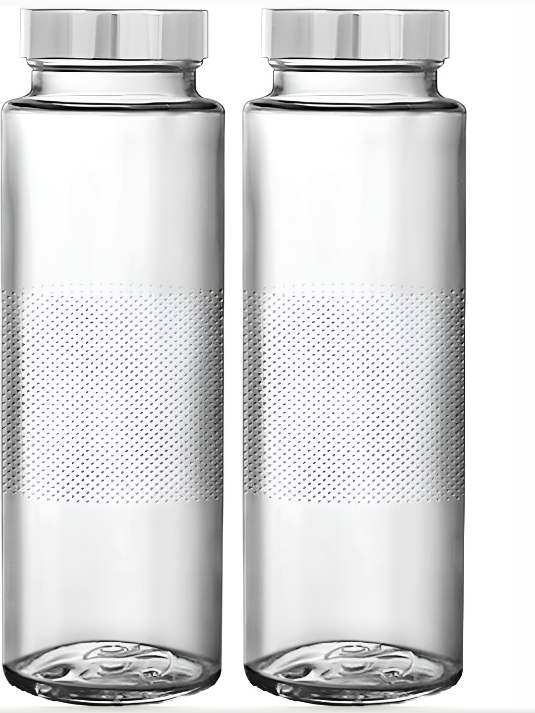 

tyche enterprises Transparent 2 Pcs Glass Water Bottle 500 ml