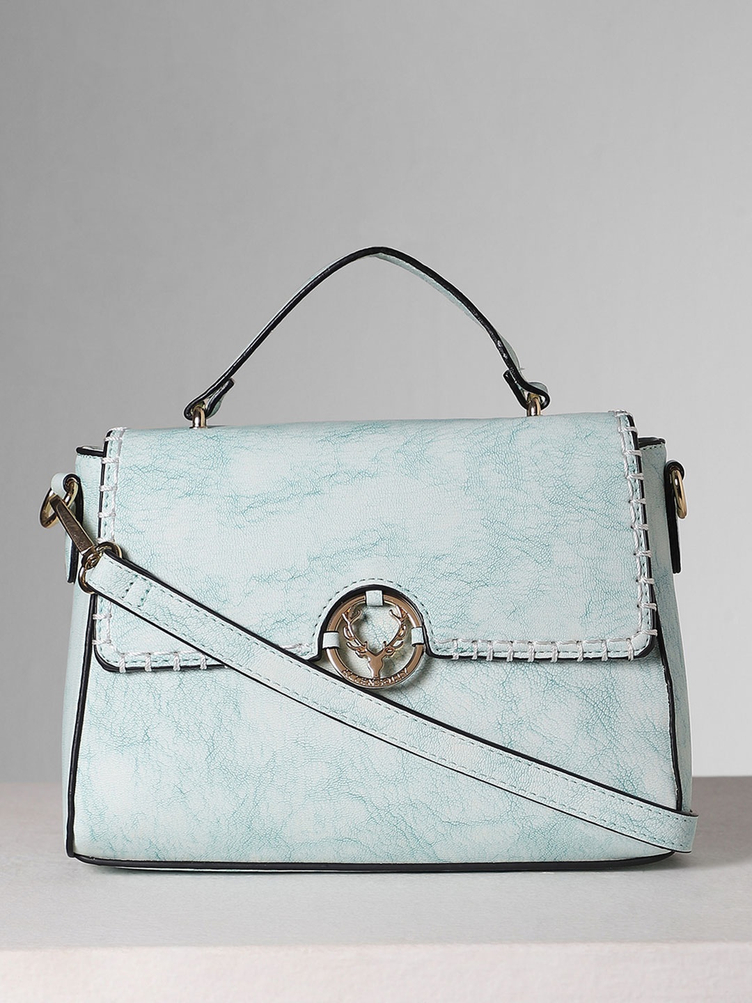 

Allen Solly Woman Structured Satchel Handbag, Blue