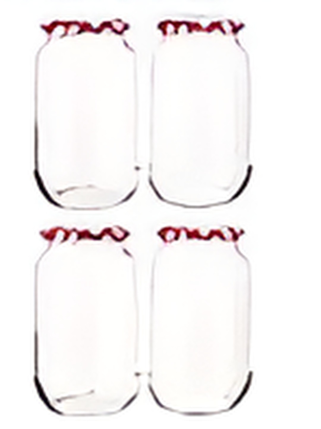 

tyche enterprises Transparent 4 Pcs Glass Dishwasher Safe Food Container 1 Ltr