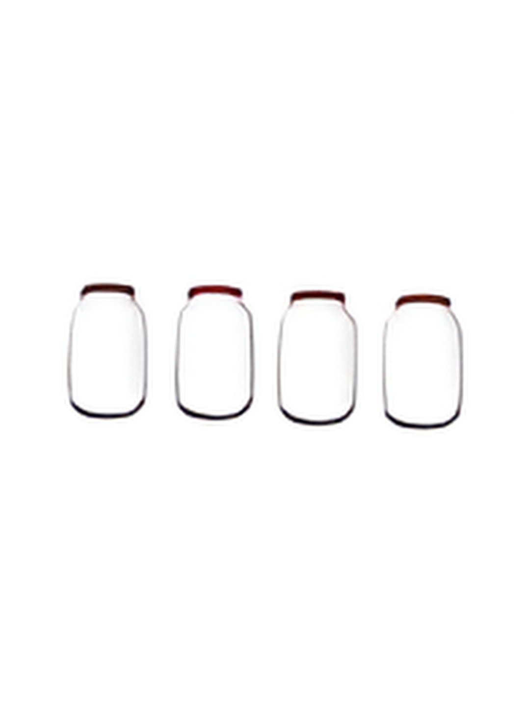 

tyche enterprises 4-Pcs Transparent Glass Container with Lid 6 L Each