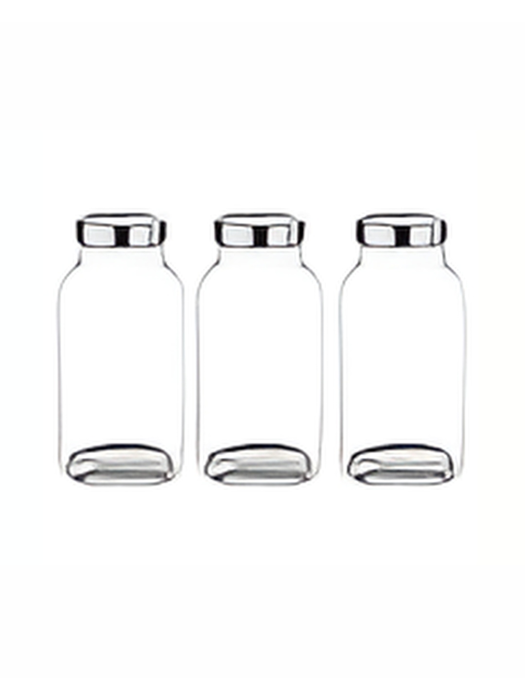 

tyche enterprises 3-Pcs Transparent Glass Containers with Lid 3L Each