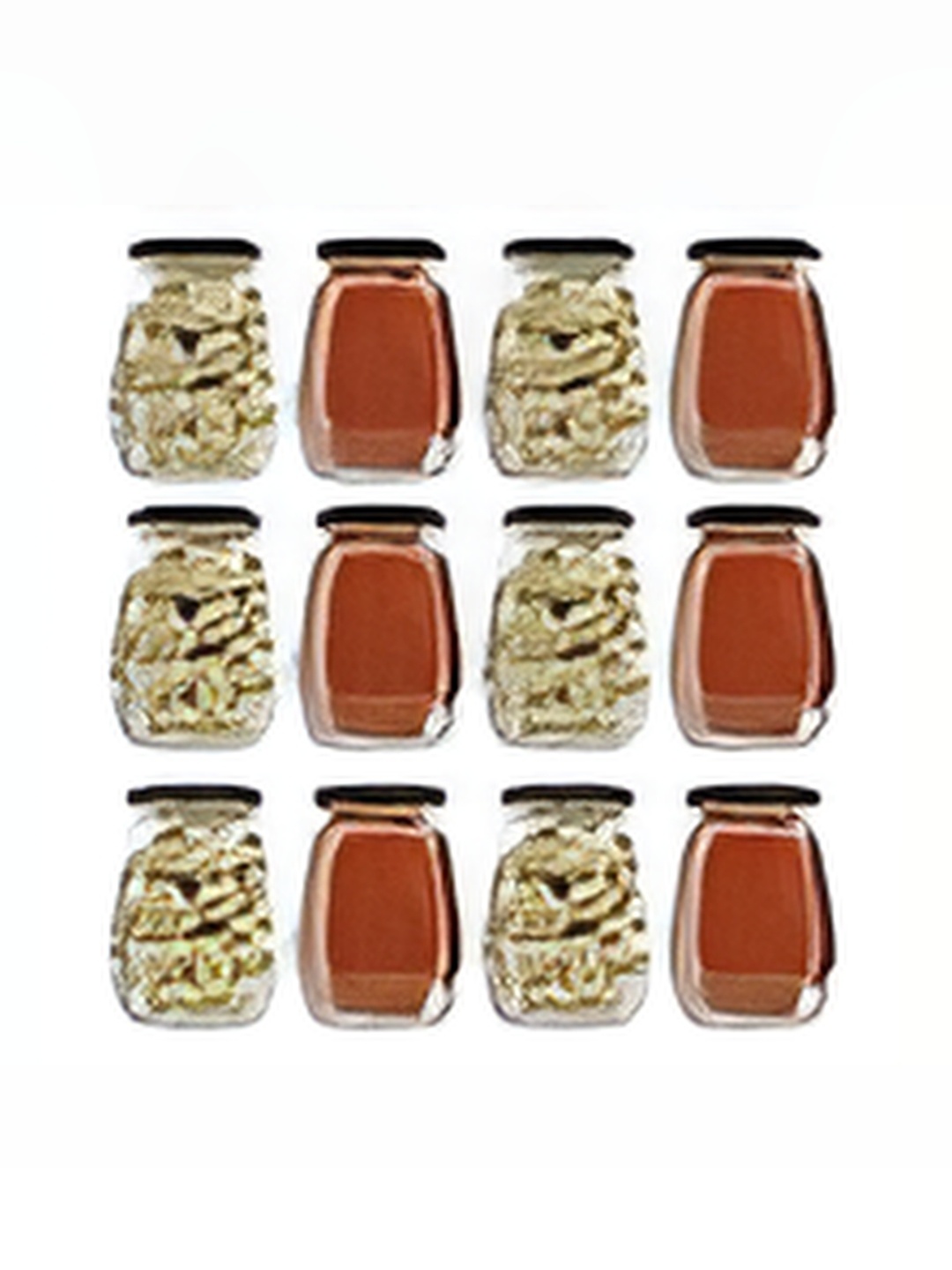 

tyche enterprises Piramal 12 Pcs Transparent Glass Storage Containers-500 ml Each