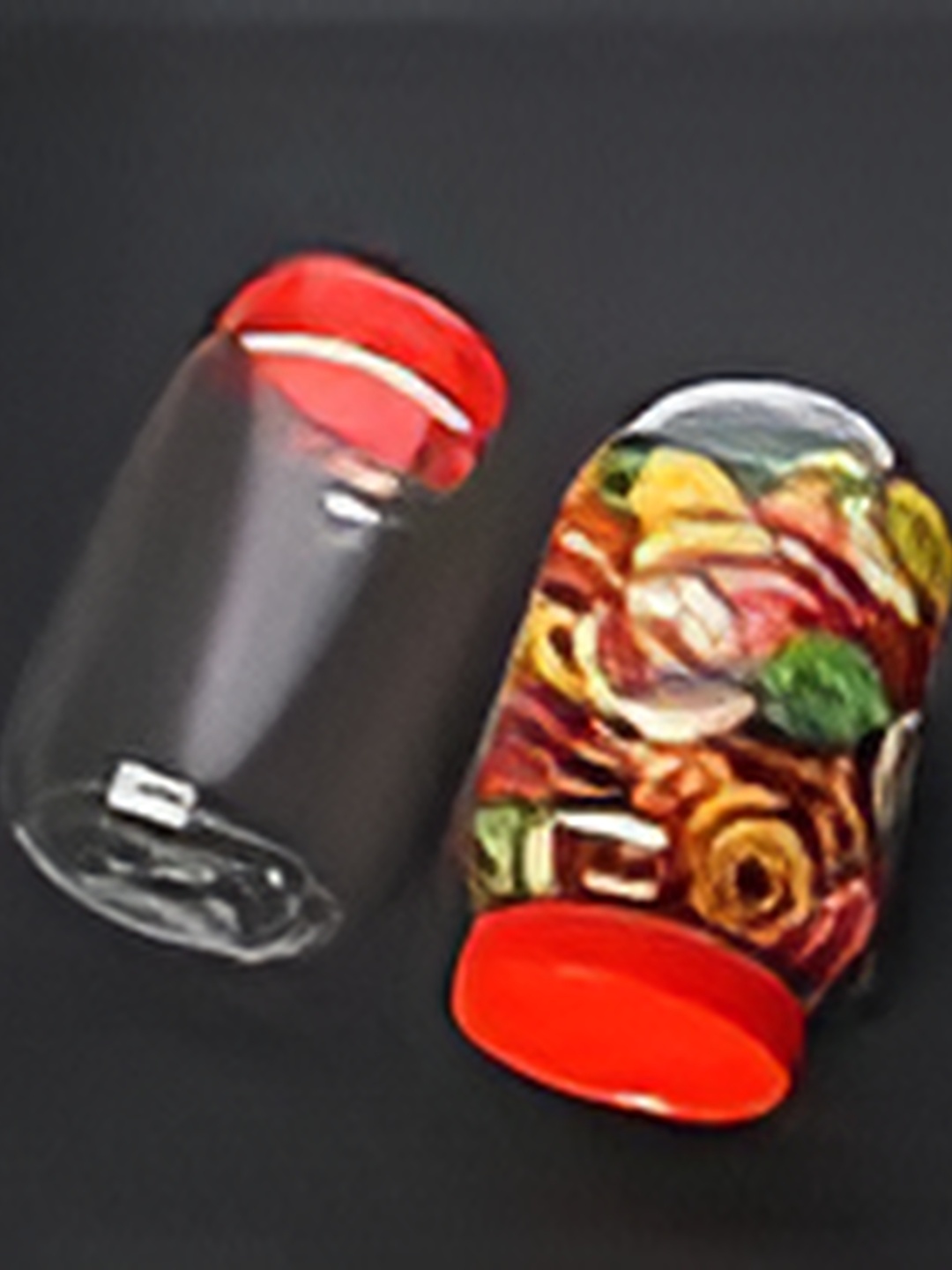 

tyche enterprises Piramal 2 Pcs Transparent Glass Round Storage Containers-4500 ml Each