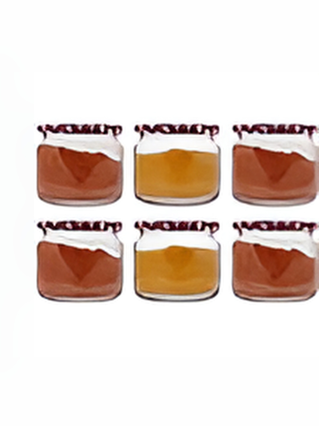 

tyche enterprises Transparent Set of 6 Piramal Glass Round Shape Container 300 ml Each