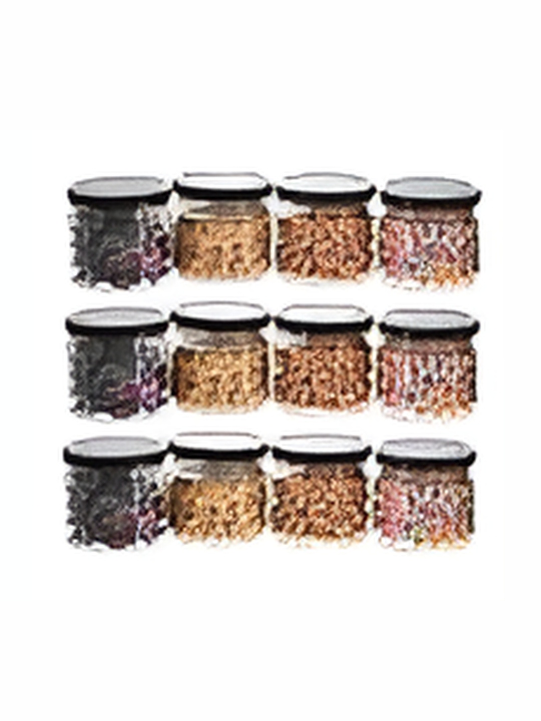 

tyche enterprises Transparent Set of 12 Piramal Glass Round Shape Container 300 ml Each