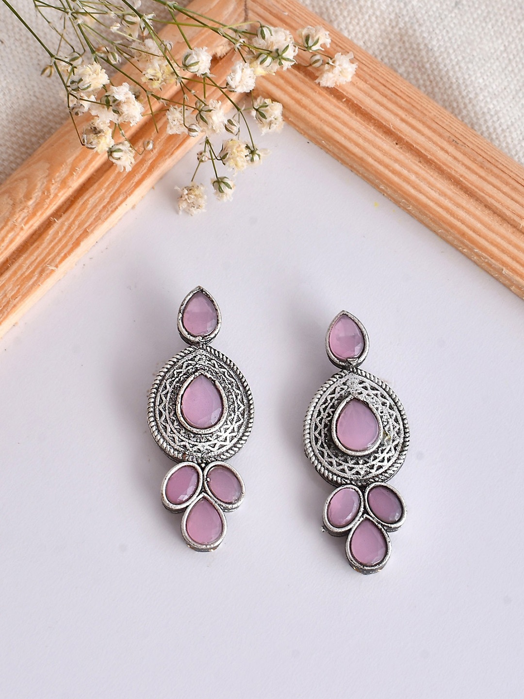 

DASTOOR Silver-Plated Classic Drop Earrings