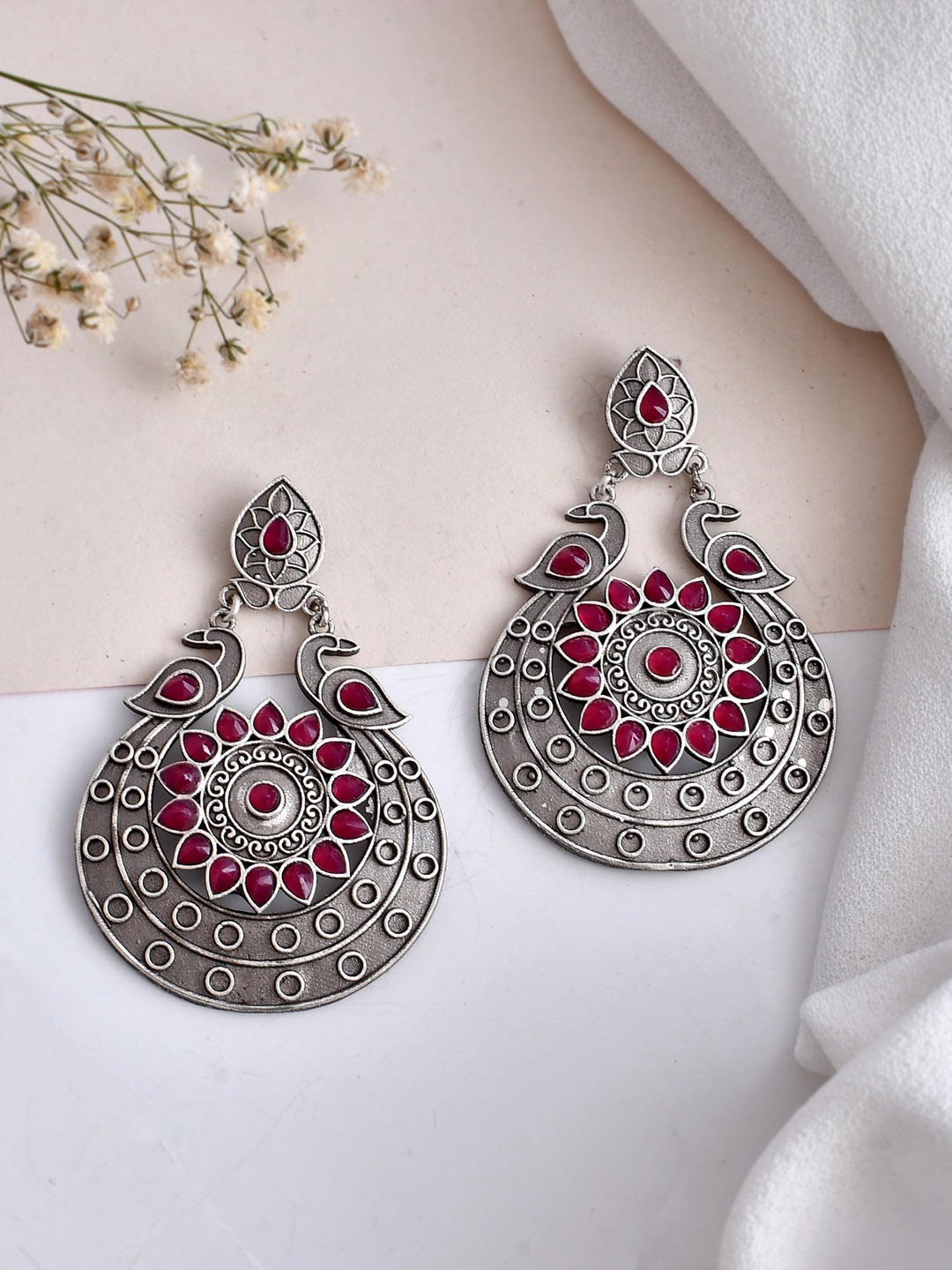 

DASTOOR Silver-Plated Classic Drop Earrings