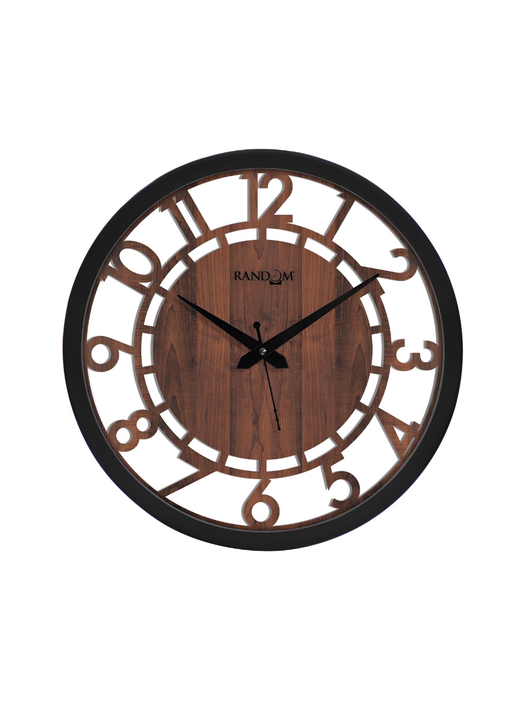 

RANDOM Brown & Black Analogue Contemporary Wall Clock