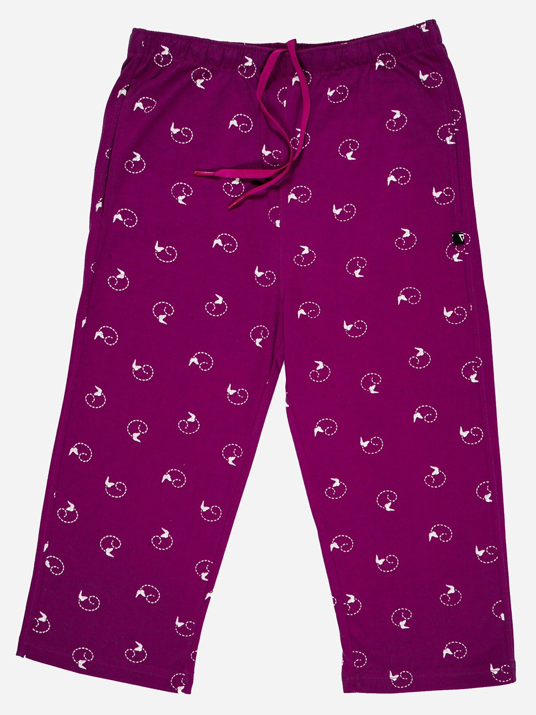 

Bodycare Girls Printed Mid-Rise Cotton Capris, Purple