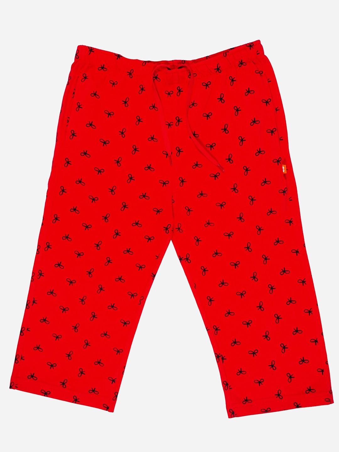 

Bodycare Girls Printed Mid-Rise Cotton Capris, Red