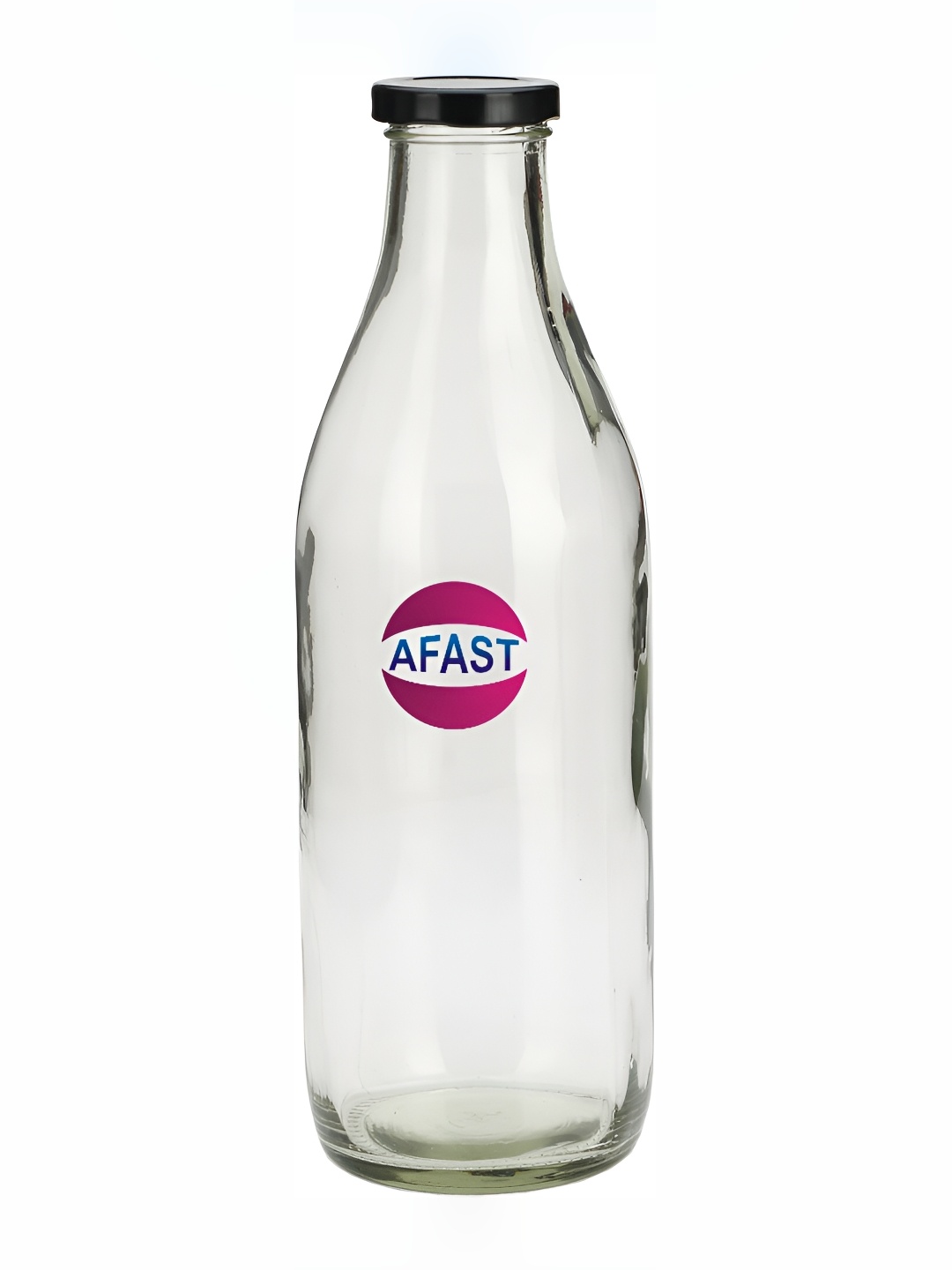 

1ST TIME Transparent & Black Glass Water Bottle 1ml