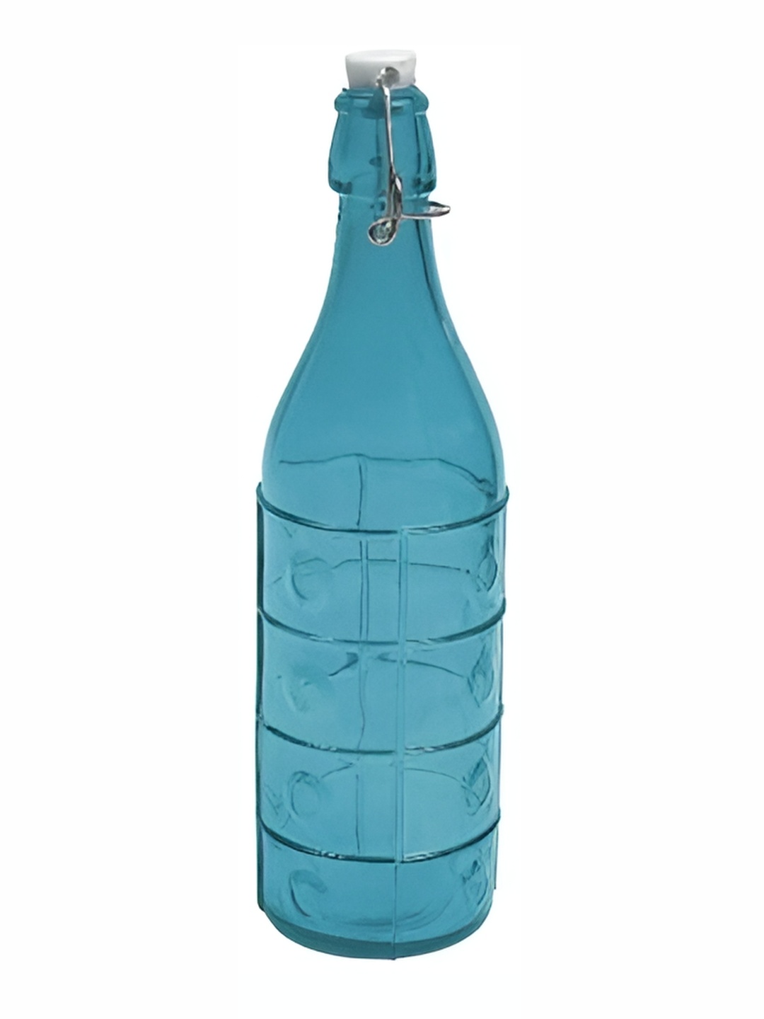 

1ST TIME Transparent & Blue Glass Water Bottle 1000 ml