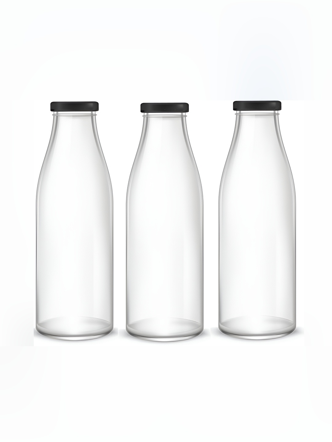

1ST TIME Transparent 3 Pieces Glass Water Bottle 500 ml Each