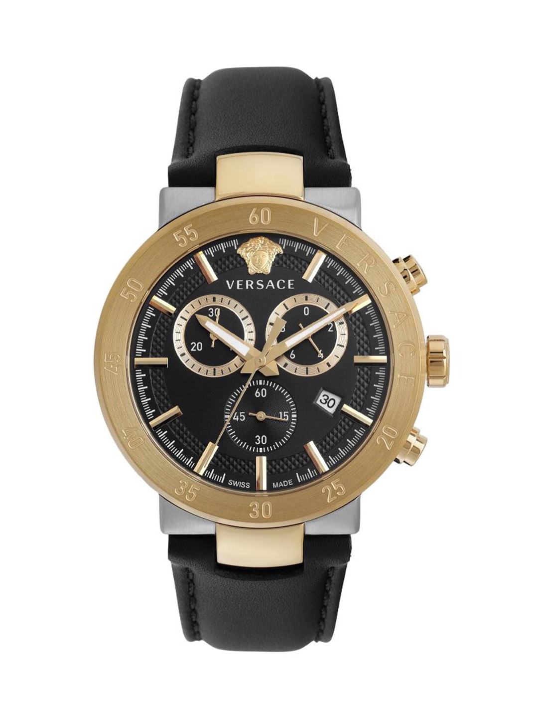 

Versace Men Leather Straps Analogue Watch VEPY00320, Black