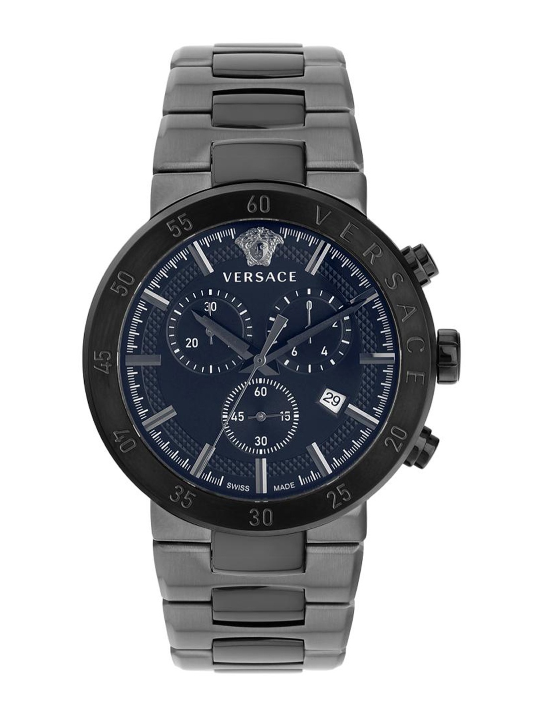 

Versace Men Stainless Steel Bracelet Style Straps Analogue Watch VEPY01221, Blue