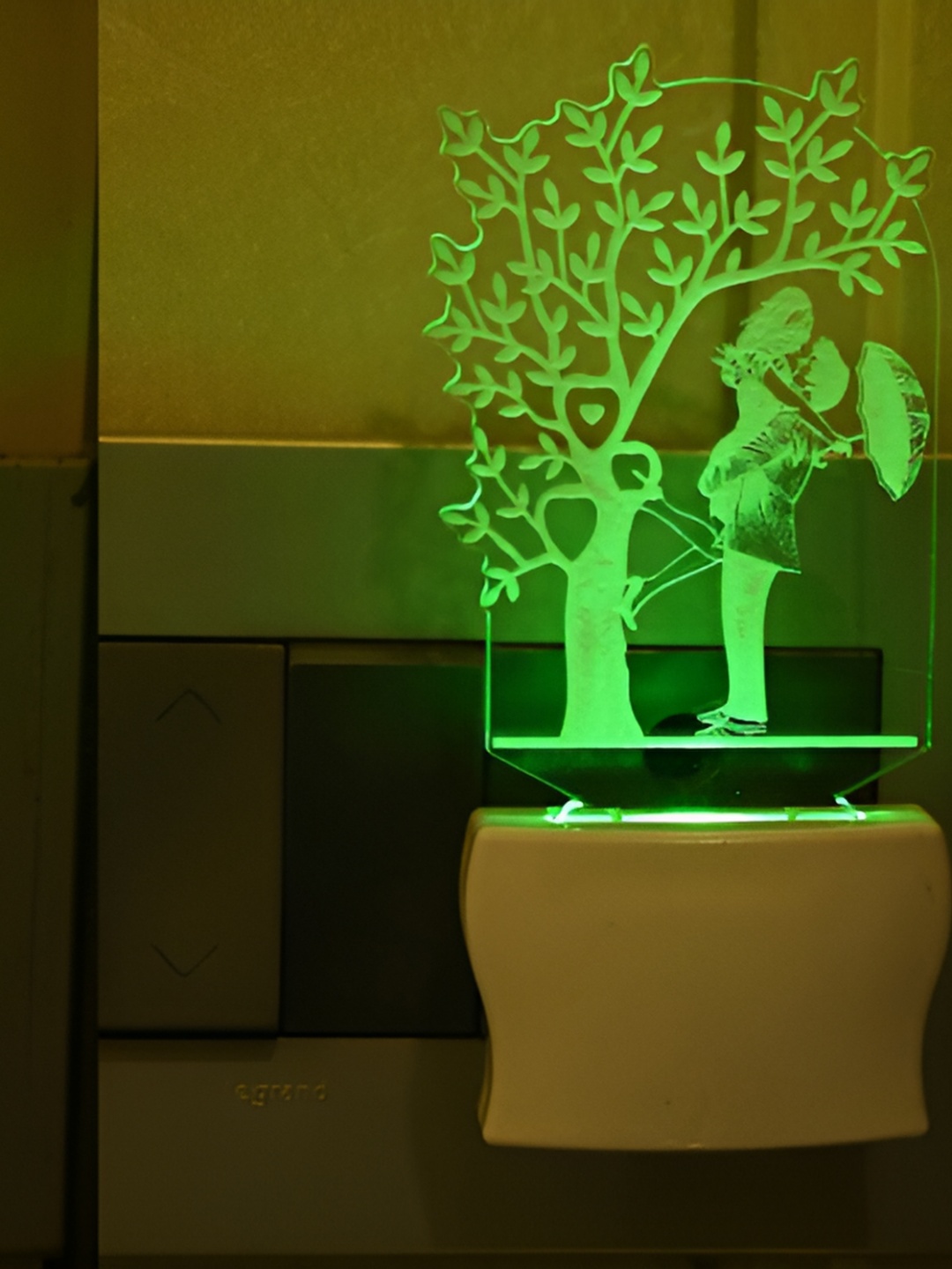

1ST TIME White 2 Pieces Textured Self Assembly Abstract Shaped Wall Led Night Lamp
