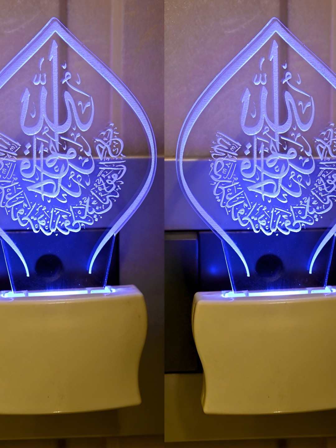 

1ST TIME White 2 Pcs Textured Acrylic Traditional Rectangle Shaped Wall Lamp