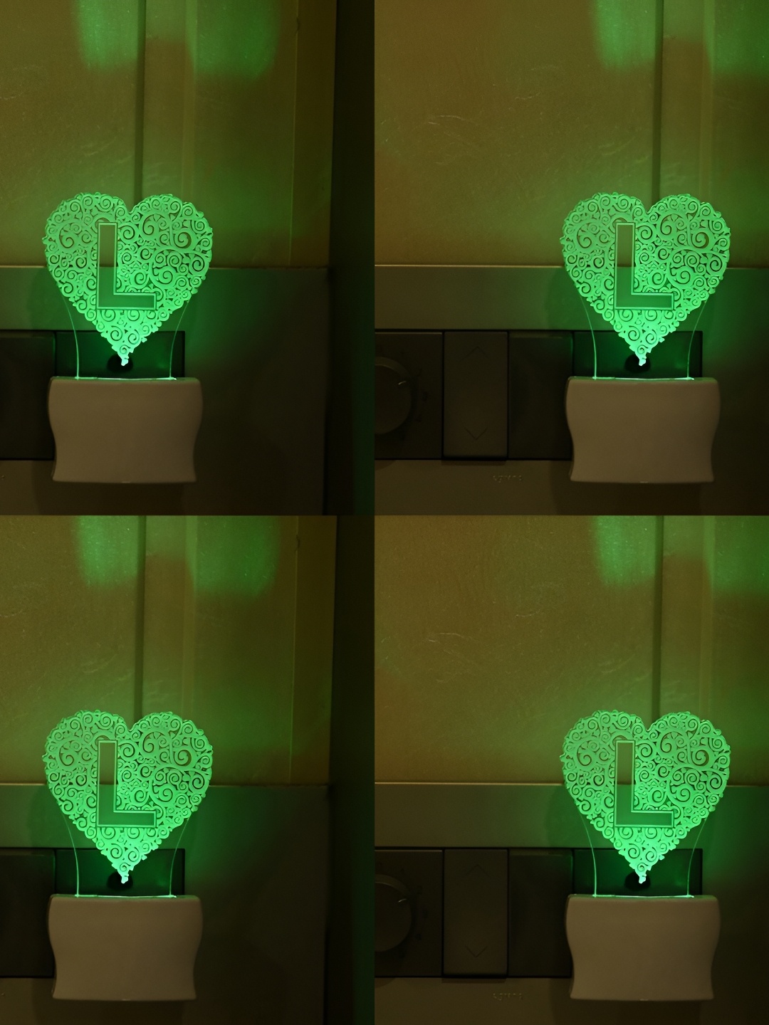 

1ST TIME White 4 Pcs Textured Acrylic Traditional Abstract Shaped Shaped Wall Lamp