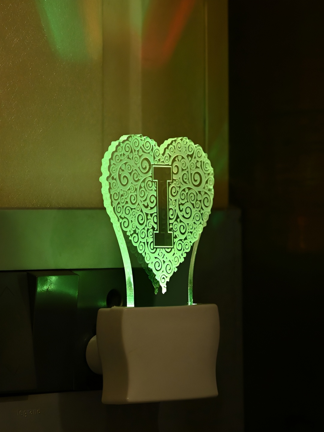 

1ST TIME White & Transparent Textured Acrylic 3D Illusion Led Night Lamp
