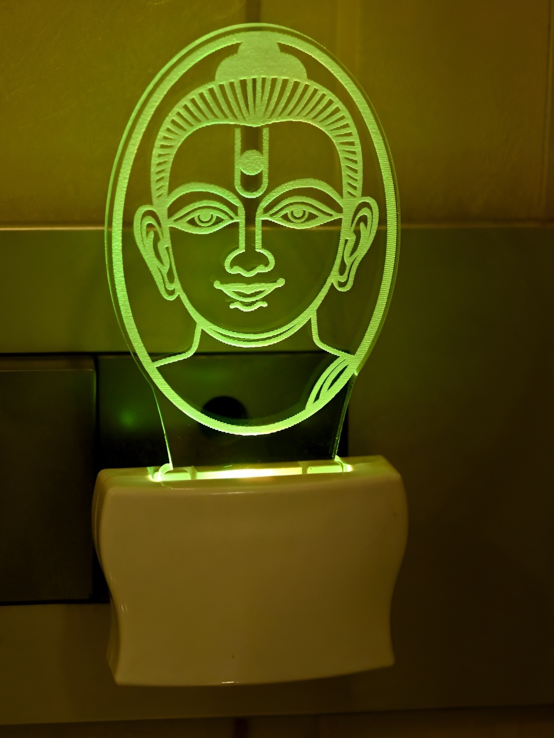 

1ST TIME White Printed Abstract Shaped Acrylic Night Lamp