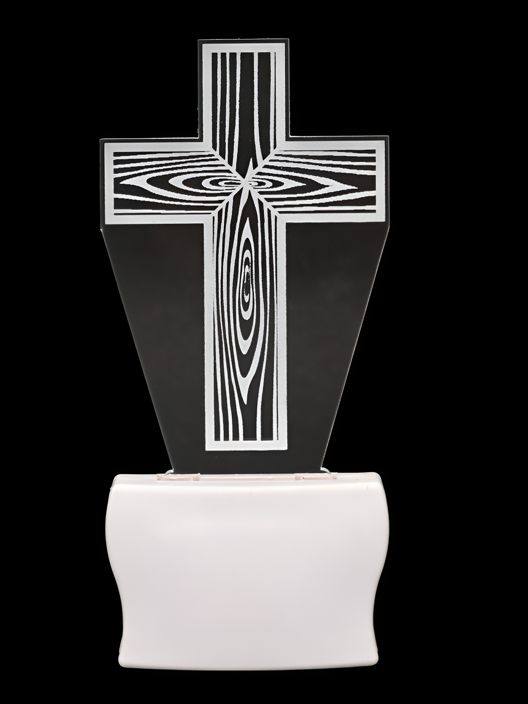 

1ST TIME White & Yellow Printed Abstract Shaped Acrylic Night Lamp