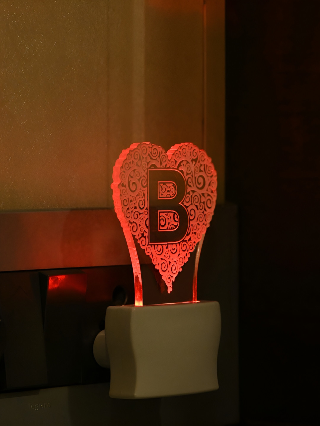 

1ST TIME White Textured Acrylic Contemporary 3D Illusion Led Night Lamp