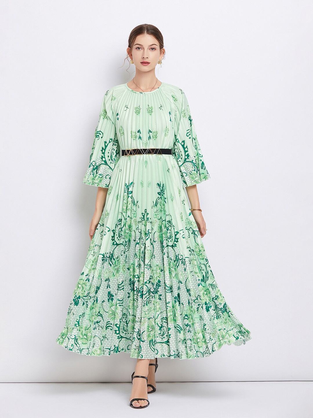 

JC Collection Floral Printed Maxi Dress, Green