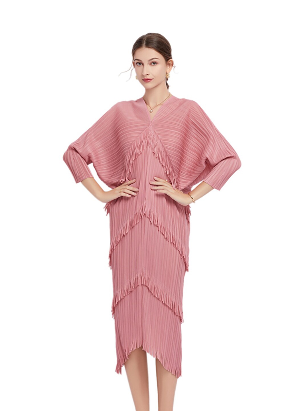 

JC Collection Striped Kaftan Dress, Pink