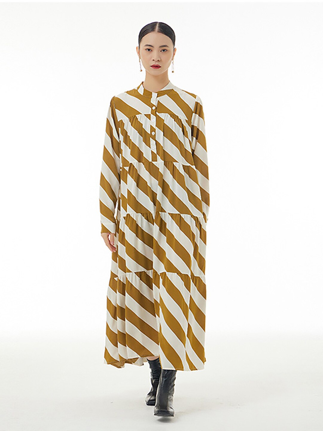 

JC Collection Striped Maxi Dress, Yellow