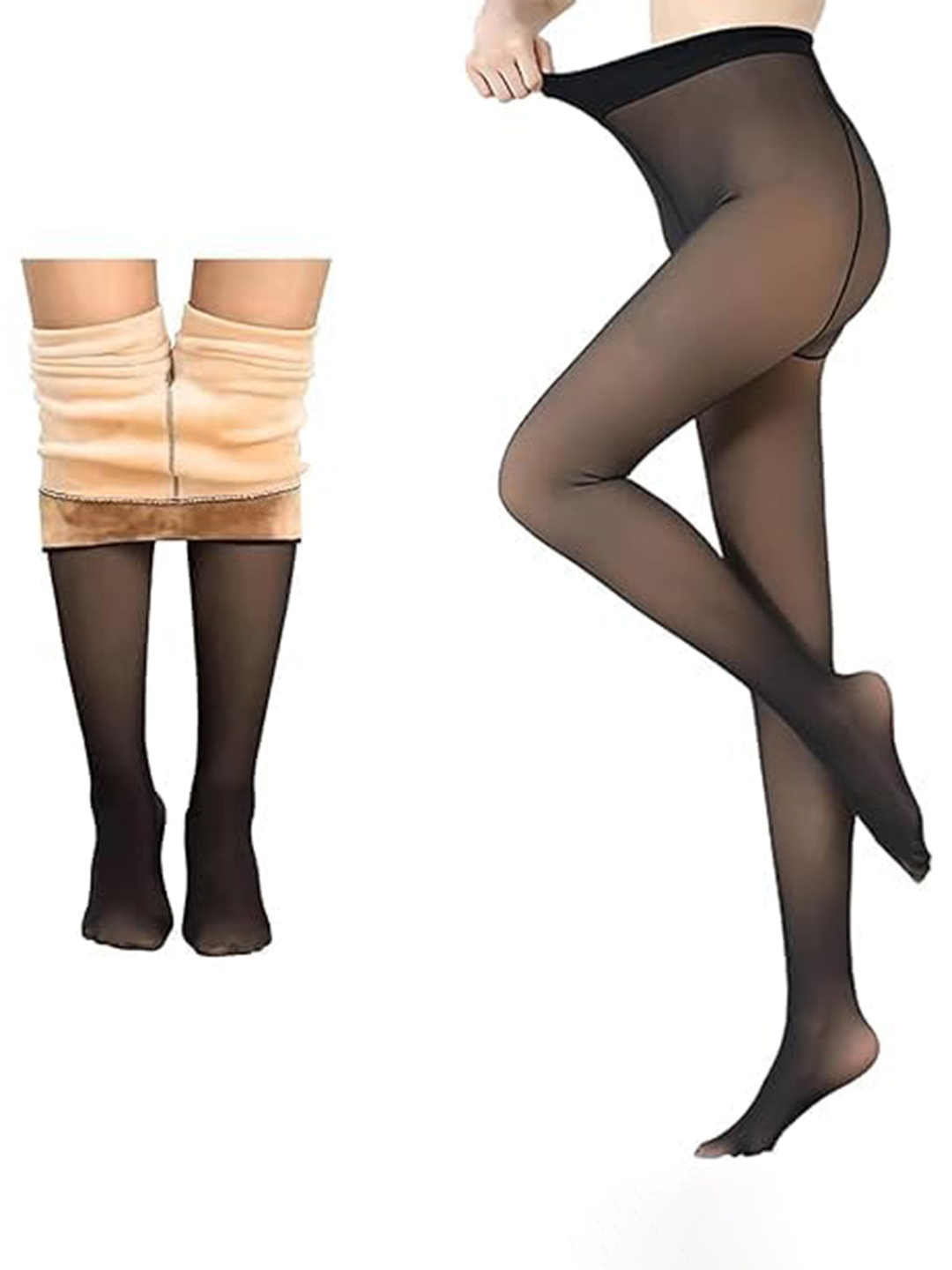 

CareDone Women Pantyhose Stretchable Stockings, Black