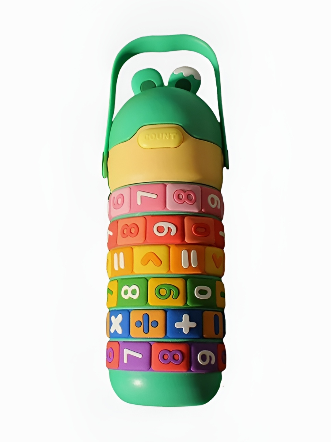 

Little Surprise Box LLP Green & Yellow Stainless Steel Single Wall Vacuum Water Bottle