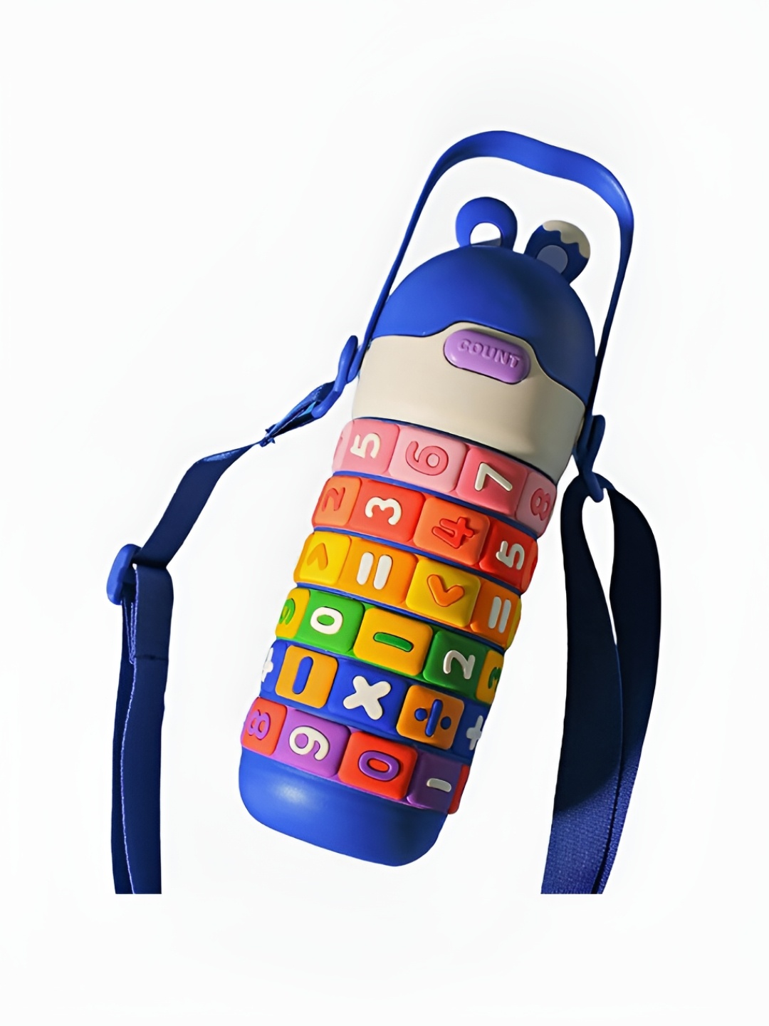 

Little Surprise Box LLP Blue Stainless Steel Printed Single Wall Vacuum Water Bottle 430Ml