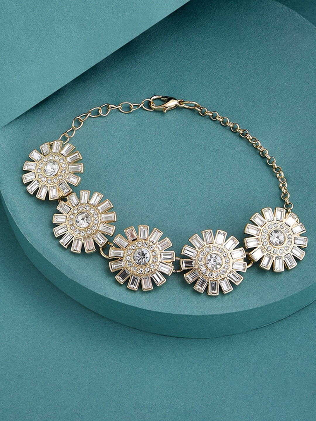

Lilly & sparkle Crystals Gold-Plated Wraparound Bracelet
