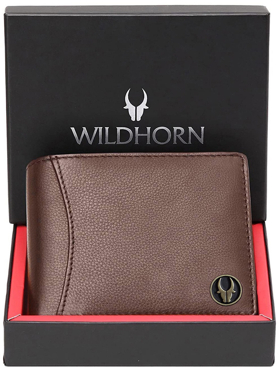 

WildHorn Men Leather Two Fold Wallet, Brown