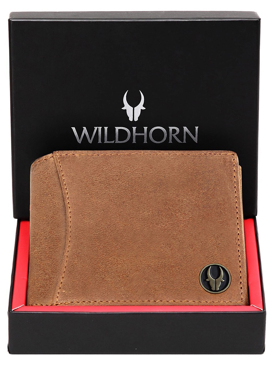 

WildHorn Men Leather Two Fold Wallet, Tan